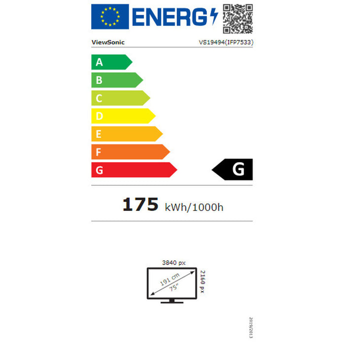 Ecran Tactil Interactiv ViewSonic IFP7533-G 75" 60 Hz 4K Ultra HD