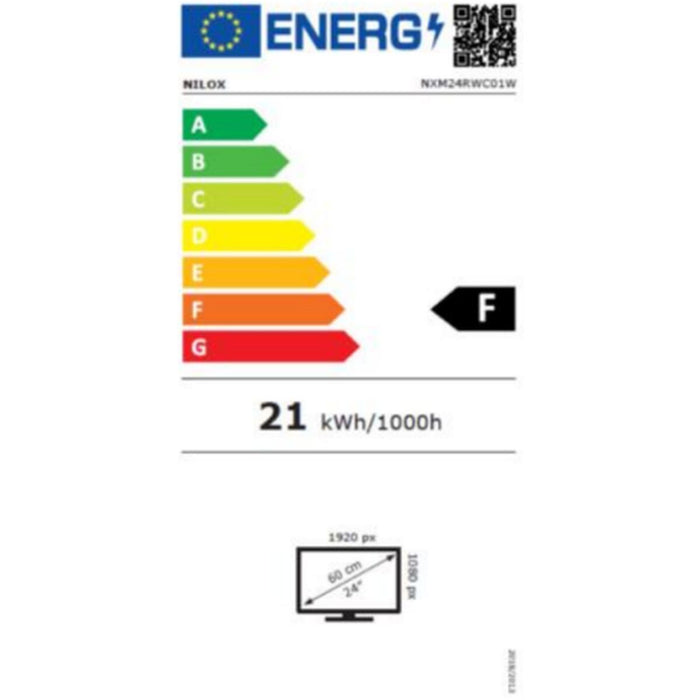 Monitor Nilox NXM24RWC01W Alb LED 24" VA