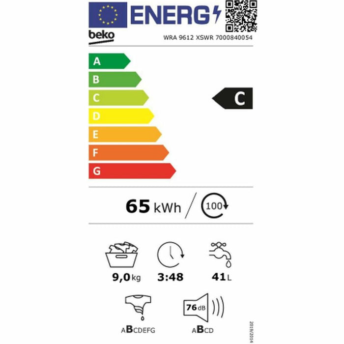 Mașină de spălat BEKO WRA 9612 XSWR 9 kg 1200 rpm Alb 60 cm