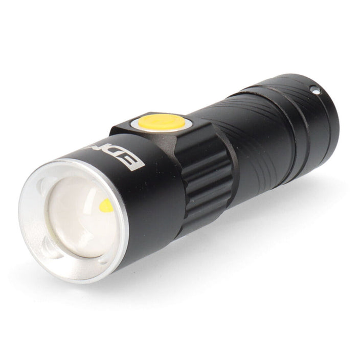 Lanternă LED EDM USB Reîncărcabil/ă Zoom Mini Negru Aluminiu 120 Lm