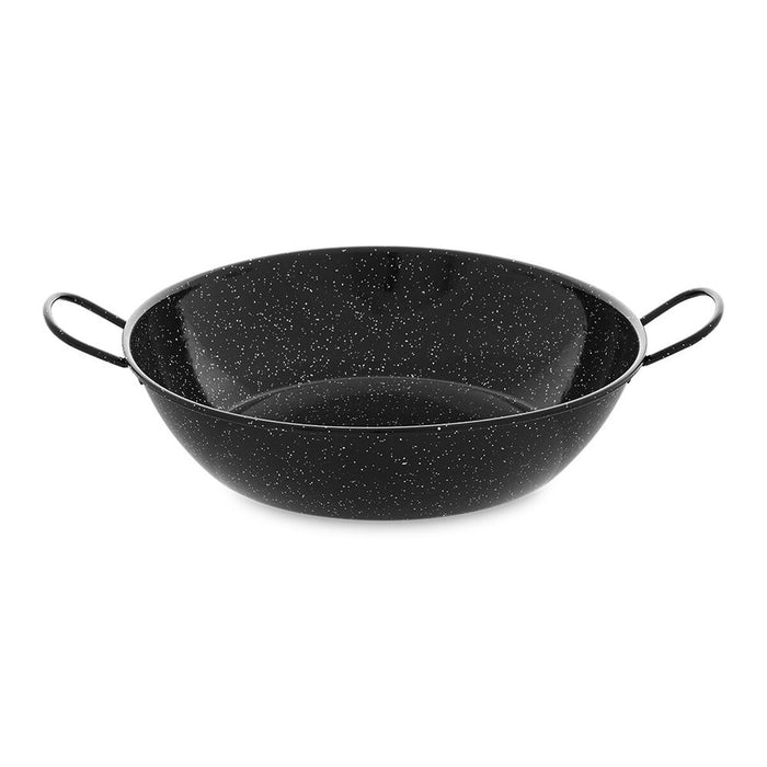 Tigaie adâncă cu mânere Vaello Negru Oțel emailat (Ø 38 cm)