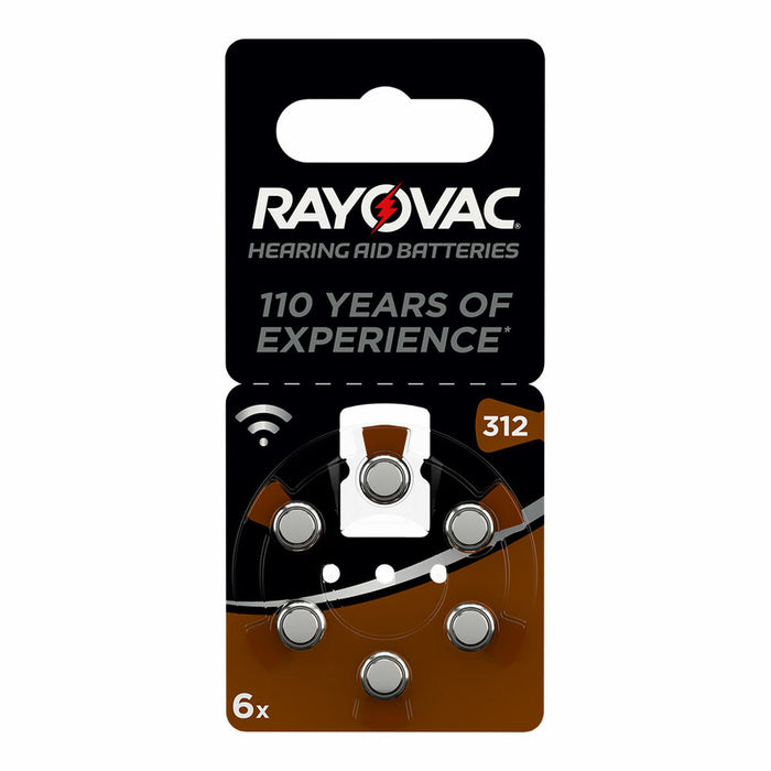 Baterii Rayovac ZA312 Compatibil cu căști 6 Piese