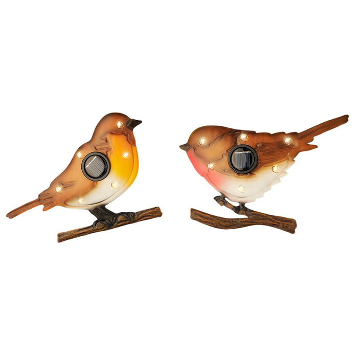Figurină decorativă de grădină Lumineo 894881 Pasăre Lumină solară Metal 18 x 4,5 x 13 cm