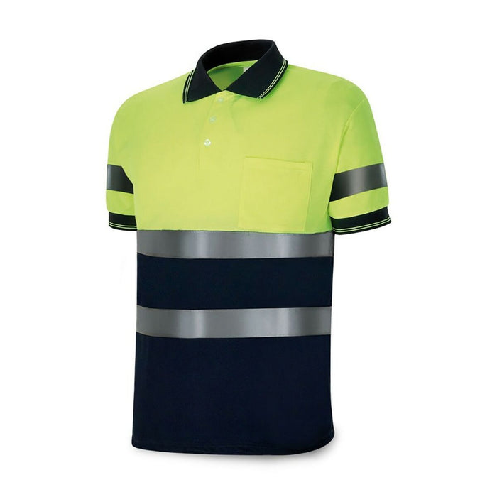 Tricou Polo cu Mânecă Scurtă 1288pavxmcyfa Vizibilitate mare Galben Bleumarin