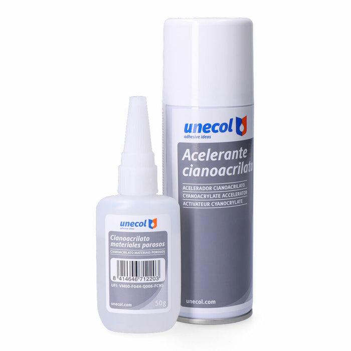 Kit de cianoacrilat Unecol A7156 200 ml 50 g 2 Piese