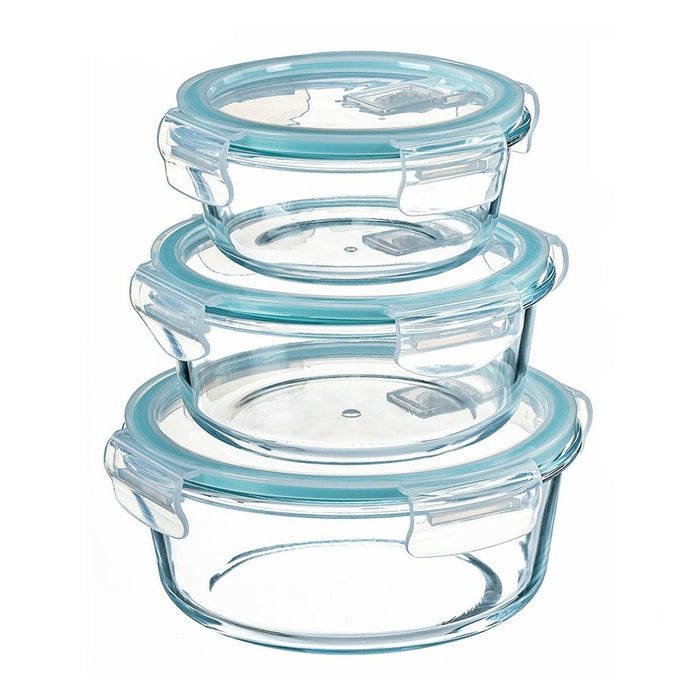 Set de recipiente de bucătărie ermetice Kozina Rotundă 3 Piese