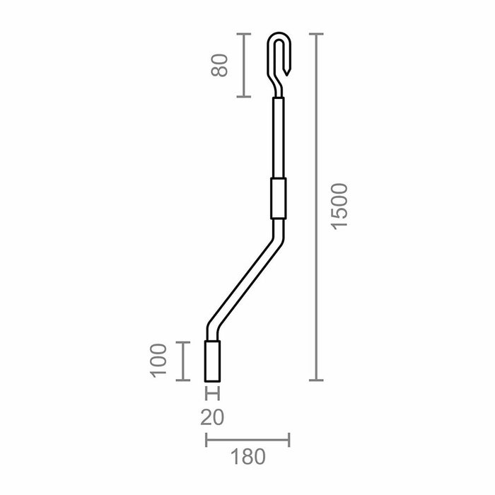 Manivelă pentru copertină Micel TLD06 Alb 150 cm