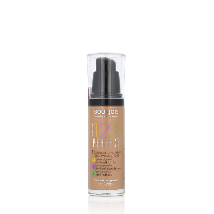 Fond de Ten Fluid Bourjois 123 Perfect Nº 55 Dark Beige Spf 10 30 ml
