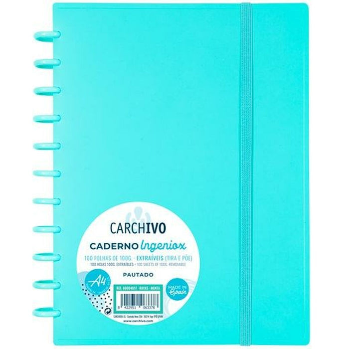 Notebook Carchivo Ingeniox Mentă A4 100 Frunze