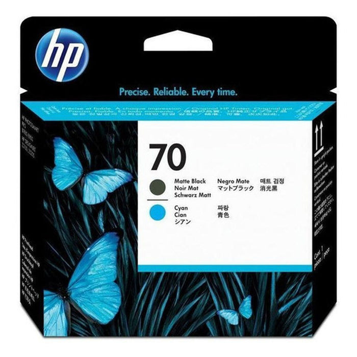 Cap de Schimb HP HP 70 Negru mat Cyan
