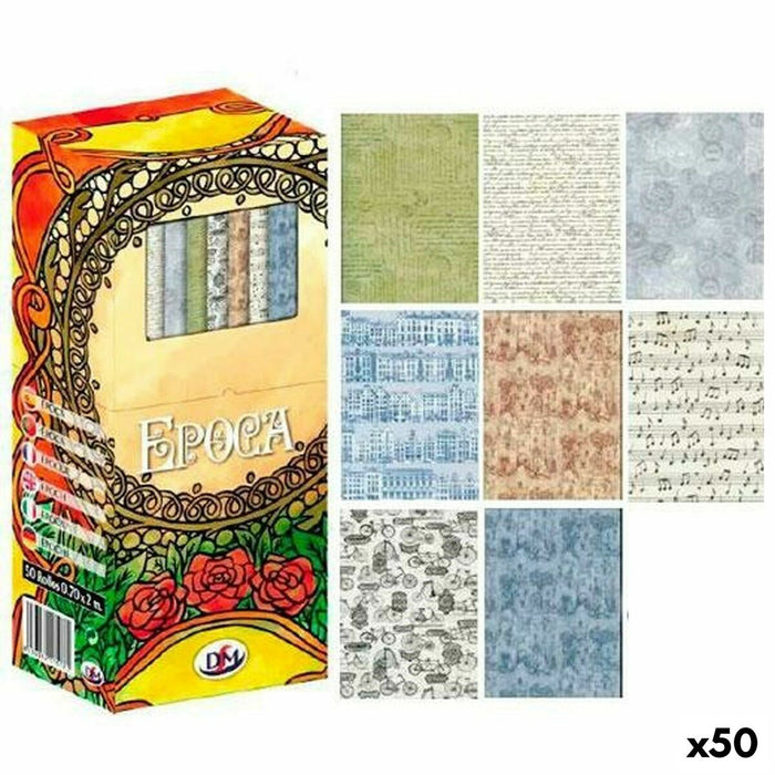 Ambalaj pentru cadouri DM Multicolor 70 x 200 cm (50 Unități)