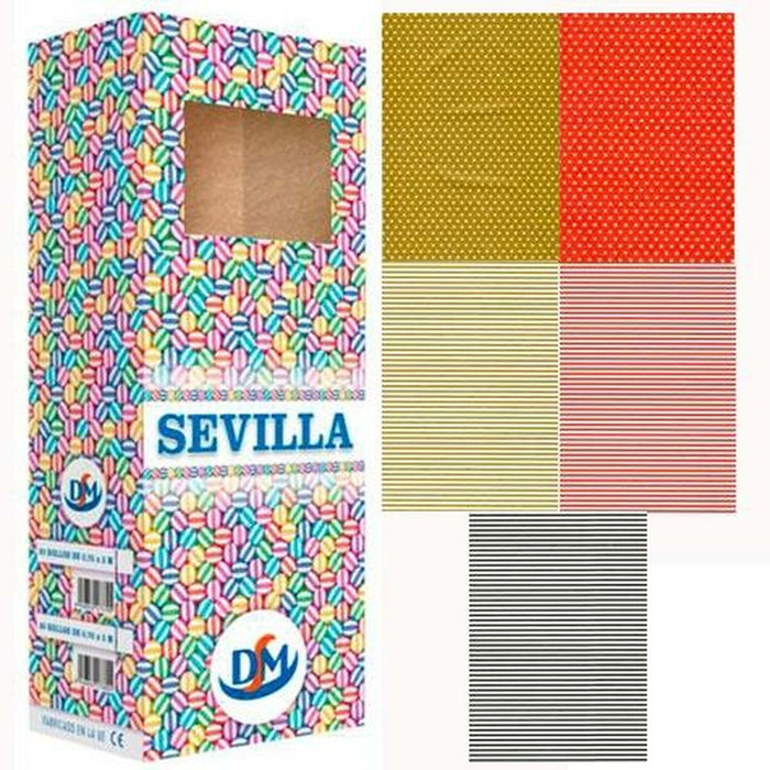 Ambalaj pentru cadouri DM Sevilla Multicolor Rulă 70 x 200 cm (50 Unități)