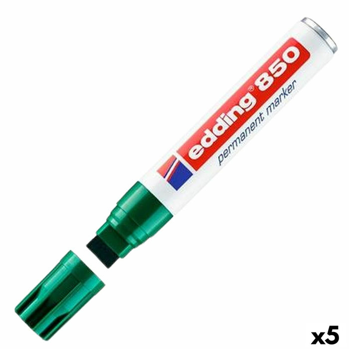 Marker permanent Edding 850 Verde (5 Unități)
