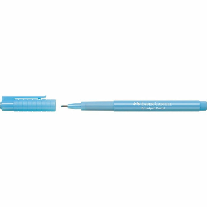 Marker permanent Faber-Castell Broadpen Pastel Albastru Pastel (10 Unități)