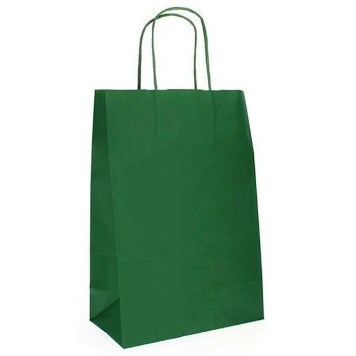 Pungă din Hârtie Fama Verde inchis Cu mânere 31 x 11 x 42 cm (25 Unități)