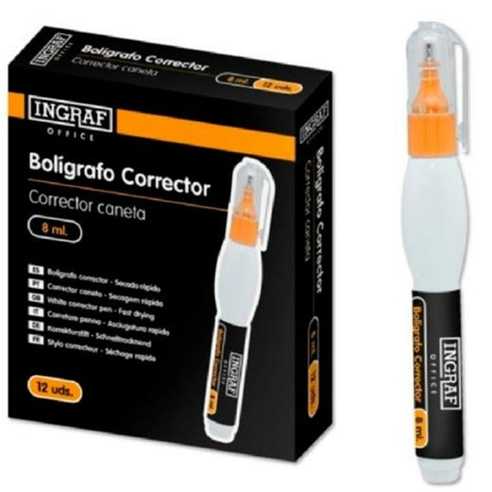 Creion Corector Ingraf 8 ml (12 Unități)