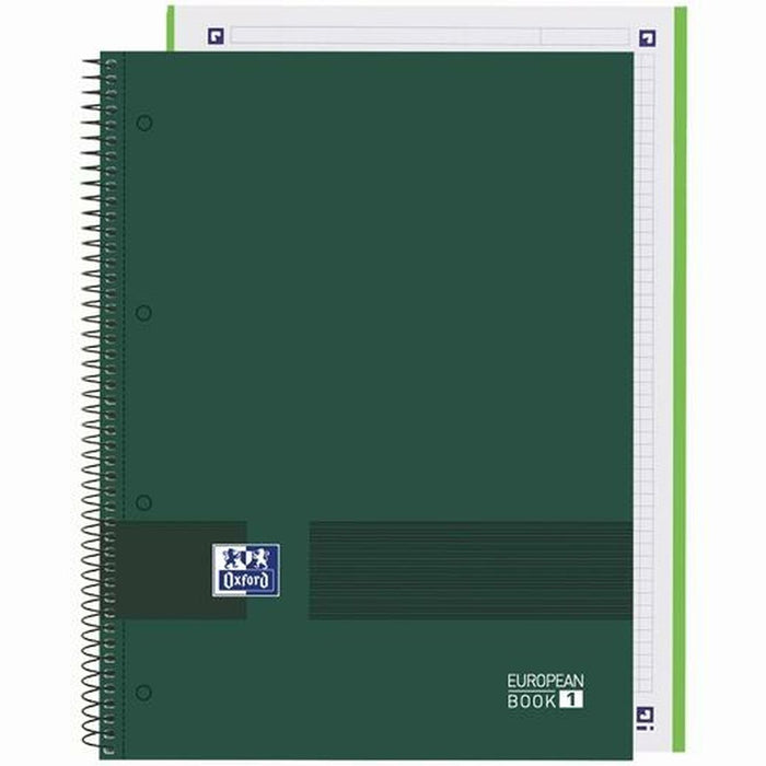 Notebook Oxford European Book Write&Erase Verde militar A4 (5 Unități)