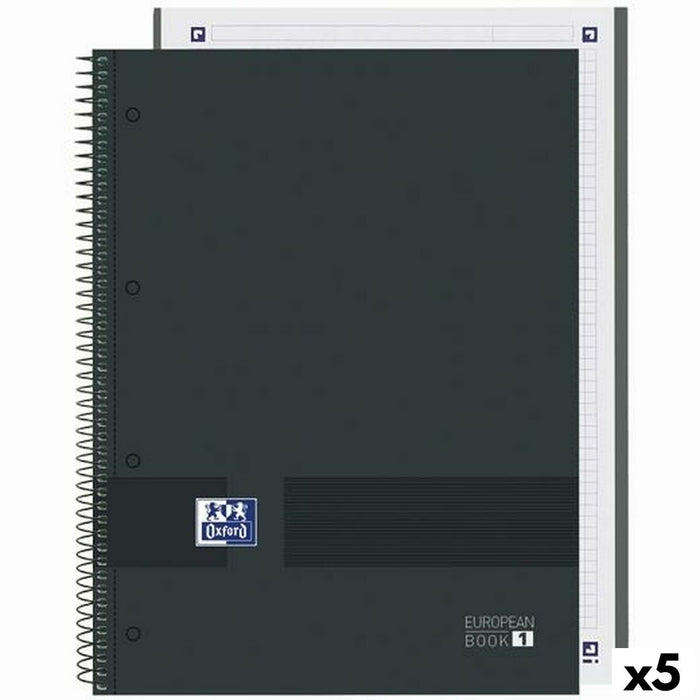Notebook Oxford European Book Write&Erase Negru A4 (5 Unități)