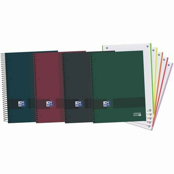 Set de caiete Oxford European Book 5 Multicolor A4 120 Frunze (5 Unități)