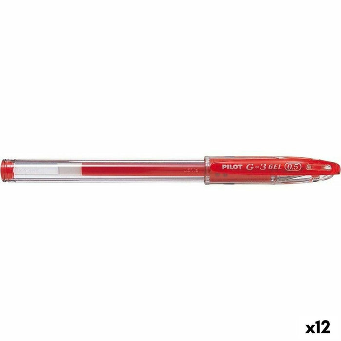 Pix cu gel Pilot G-3 Grip Roșu 0,5 mm (12 Unități)