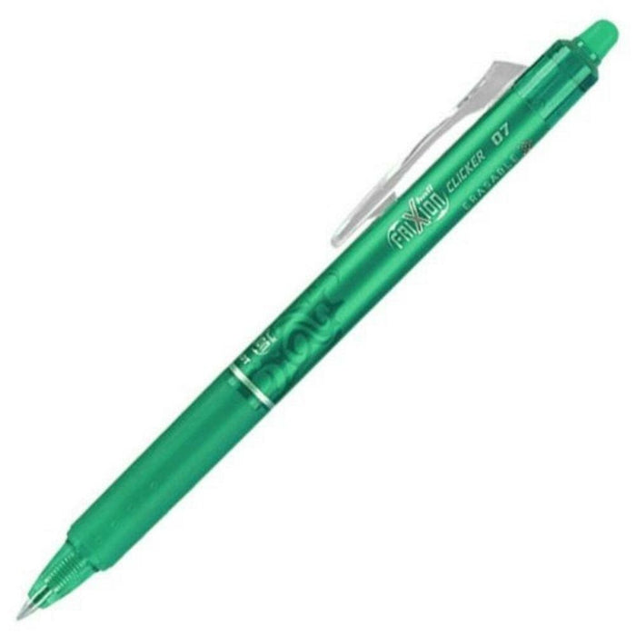 Stilou Pilot Frixion Clicker Cerneală care se șterge Verde 0,4 mm (12 Unități)