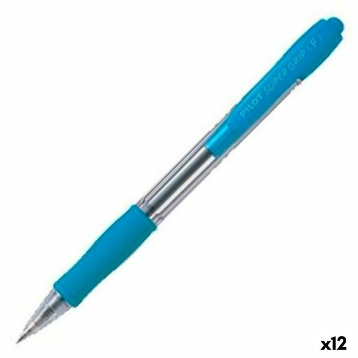 Stilou Pilot Supergrip Albastru 0,4 mm (12 Unități)