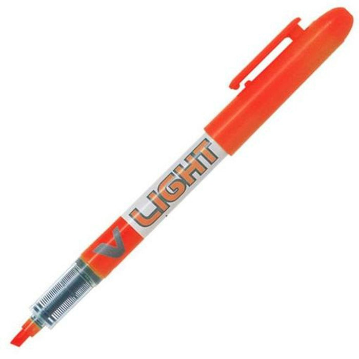 Marker fosforescent Pilot V Light Portocaliu (12 Unități)