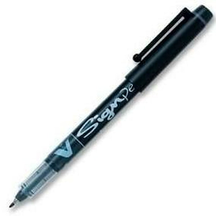Stilou cu cerneală lichidă Pilot V-Sign Negru 0,6 mm (12 Unități)