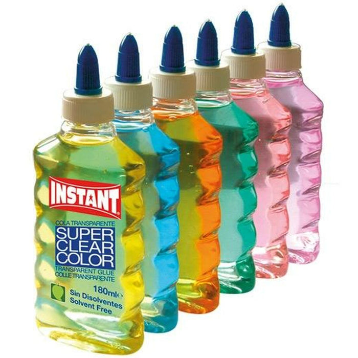 Adeziv gel Playcolor Instant Multicolor Transparent 6 Piese 180 ml