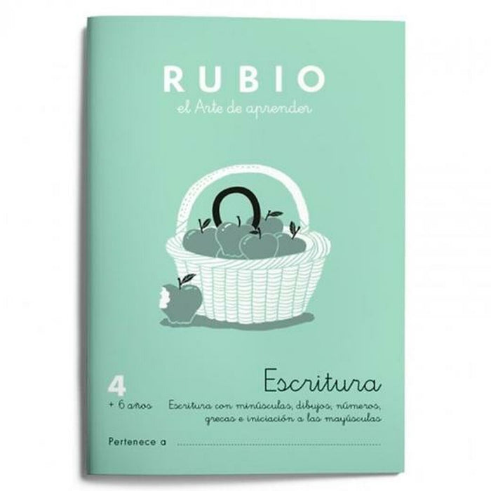 Writing and calligraphy notebook Rubio Nº 4 A5 Spaniolă 20 Frunze (10 Unități)
