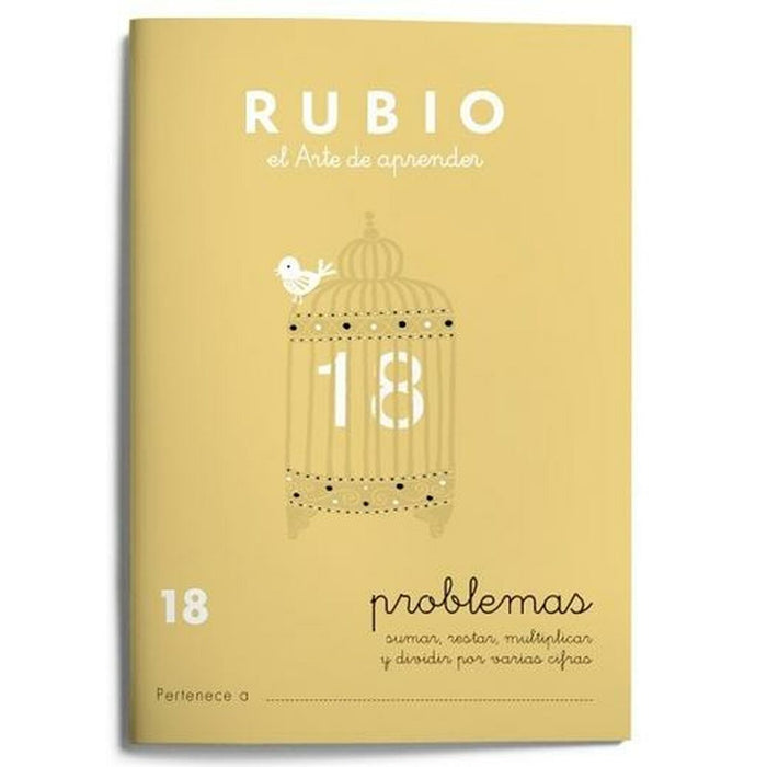 Caiet de matematică Rubio Nº 18 A5 Spaniolă 20 Frunze (10 Unități)