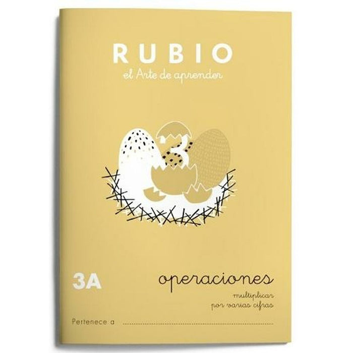 Caiet de matematică Rubio Nº 3A A5 Spaniolă 20 Frunze (10 Unități)