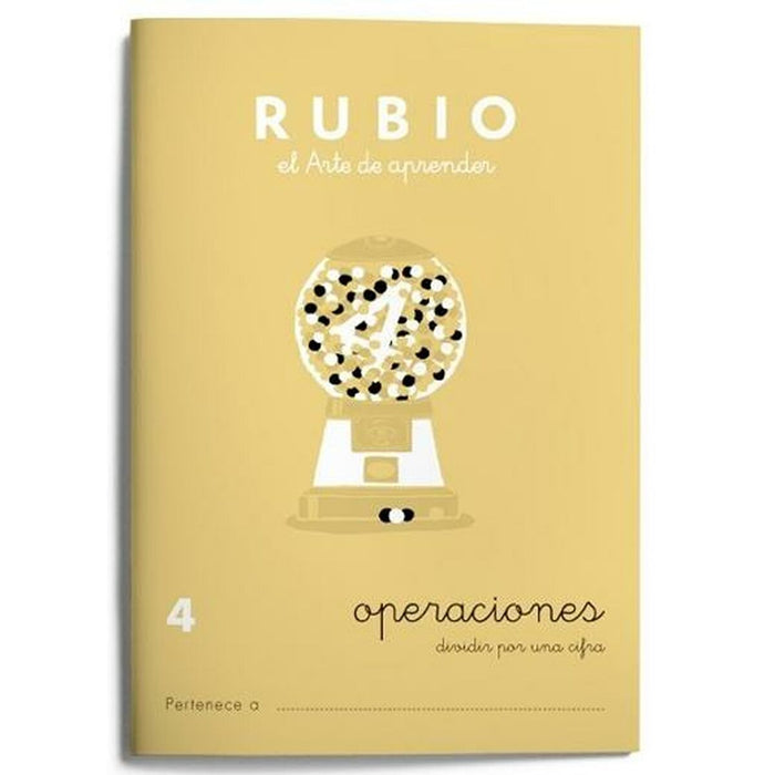 Caiet de matematică Rubio Nº 4 A5 Spaniolă 20 Frunze (10 Unități)
