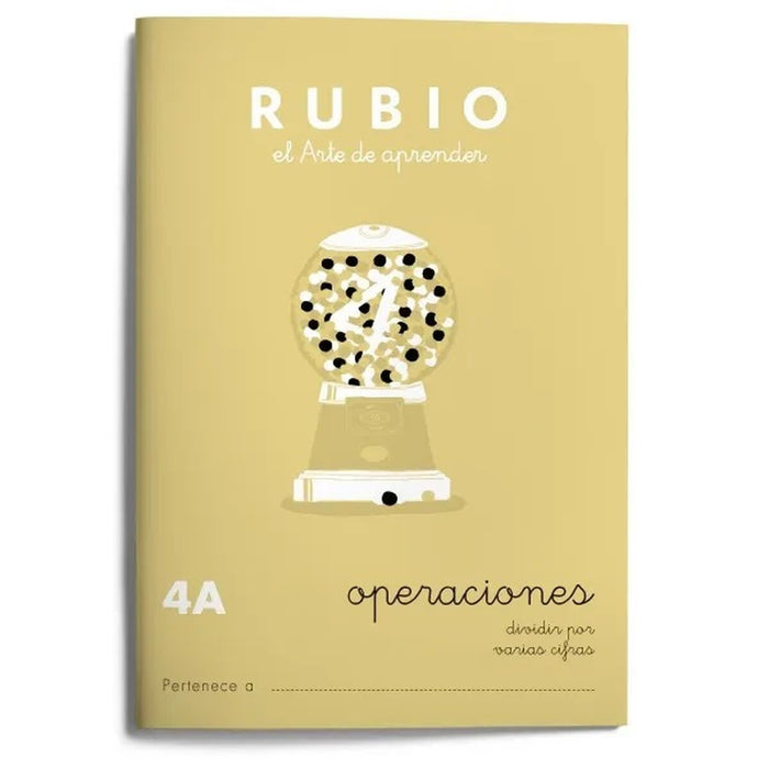 Caiet de matematică Rubio Nº4A A5 Spaniolă 20 Frunze (10 Unități)