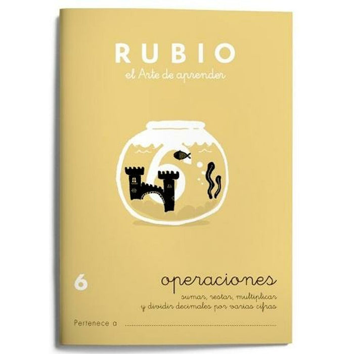 Caiet de matematică Rubio Nº 6 A5 Spaniolă 20 Frunze (10 Unități)