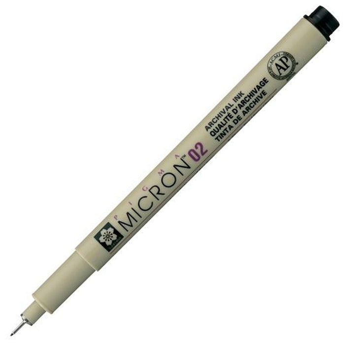 Carioci Talens Sakura Pigma Micron 02 Negru (12 Unități)