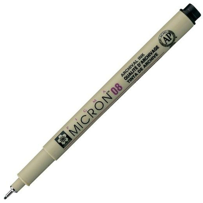 Carioci Talens Sakura Pigma Micron 08 Negru (12 Unități)