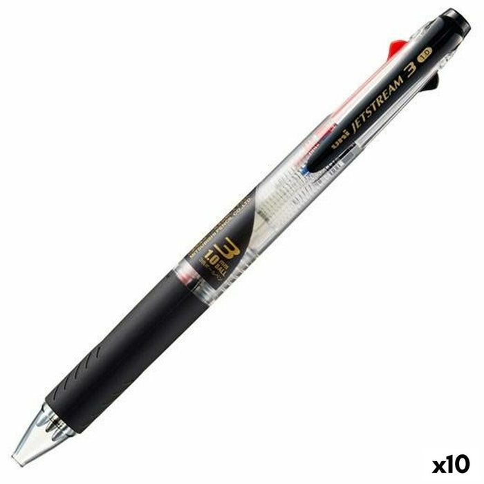 Stilou Uni-Ball Jetstream Roșu Negru Albastru 10 Unități