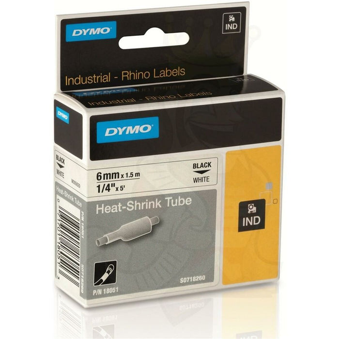 Bandă Laminată pentru Aparate de Etichetat Rhino Dymo ID1-6 Galben Negru 6 x 1,5 mm (5 Unități)