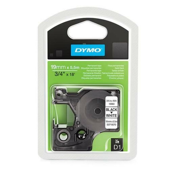 Centură pentru transfer termic Dymo D1 16960 Alb Negru 19 mm x 5,5 m (5 Unități)