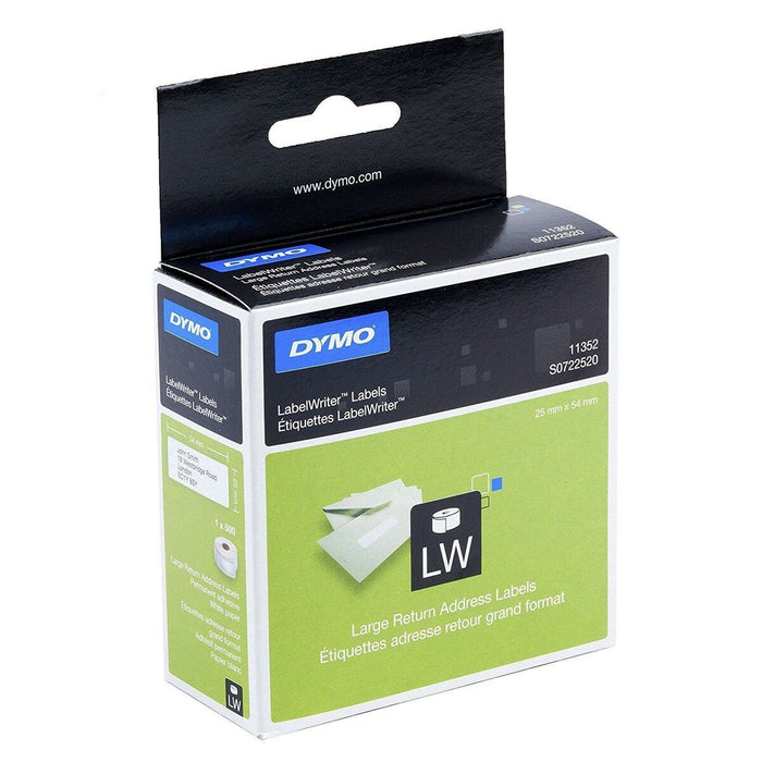 Etichete pentru Imprimantă Dymo 500 Piese 25 x 54 mm Alb Negru (6 Unități)