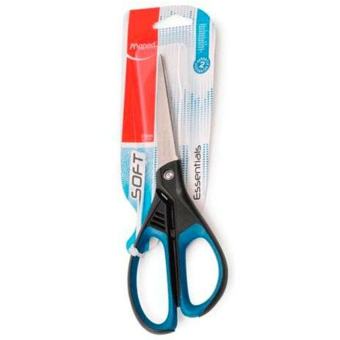 Foarfeci Maped Essentials Soft E4683 Negru Albastru Oțel inoxidabil 21 cm (24 Unități)