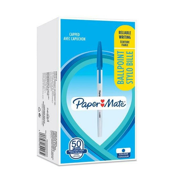 Stilou Paper Mate 50 Piese Albastru 1 mm (20 Unități)