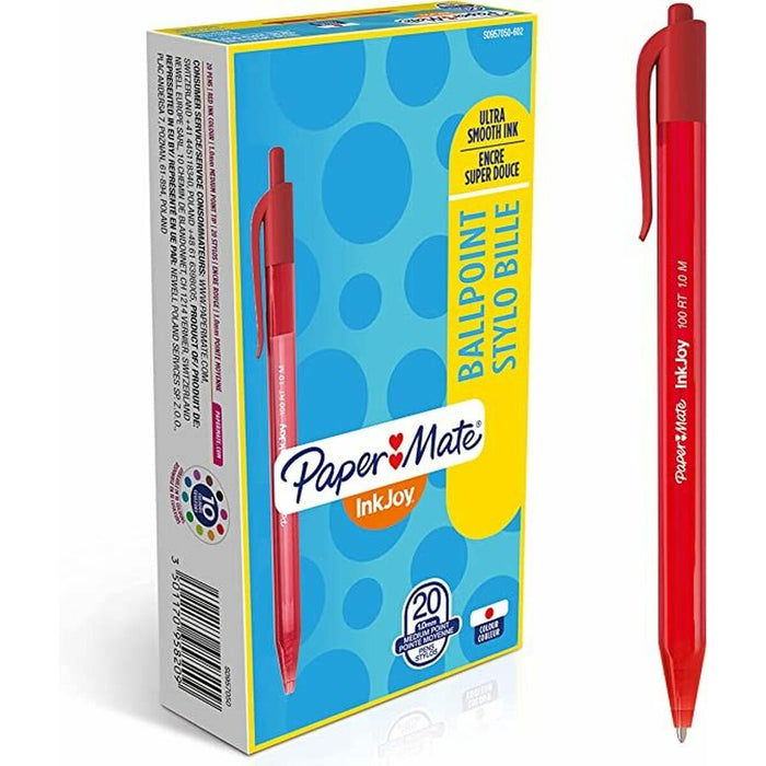 Stilou Paper Mate Inkjoy 20 Piese Roșu 1 mm (36 Unități)