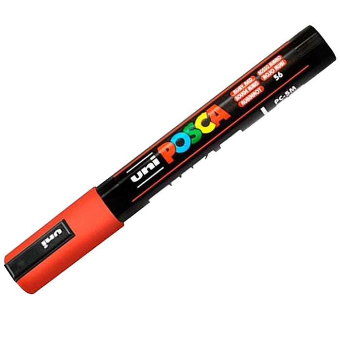 Marker POSCA PC-5M Roșu (6 Unități)