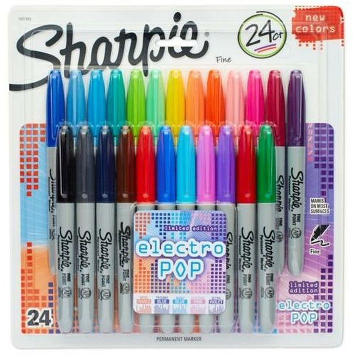 Set de Carioci Sharpie Electro Pop Multicolor 24 Piese 1 mm (6 Unități)