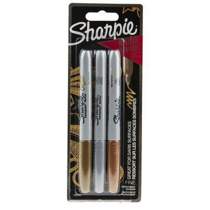 Set de Carioci Sharpie Multicolor metalic 3 Piese 1 mm (12 Unități)