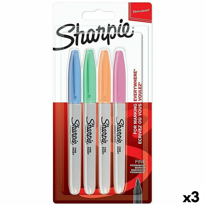 Set de Carioci Sharpie 4 Piese Multicolor (3 Unități)