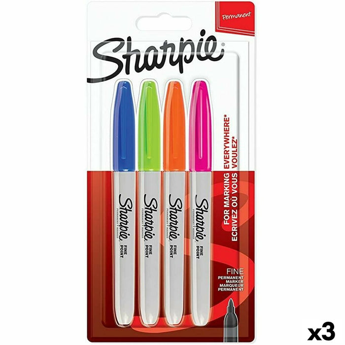 Set de Carioci Sharpie 4 Piese Multicolor (3 Unități)