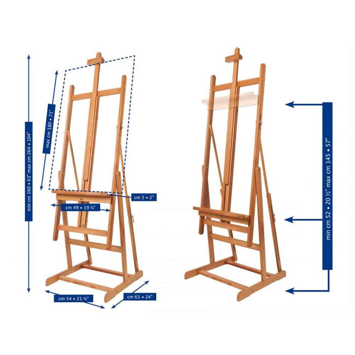 Șevalet MABEF M80 54 x 61 x 160 cm Maro lemn de fag